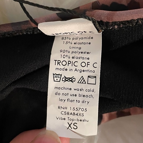 Tropic of C Beshu Print Vibe Swim Top - Picture 10 of 11